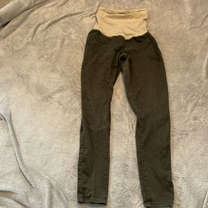 Olive Maternity Skinny Jeans